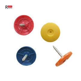 High Carbon Steel Plastic Cap Nails / Felt Roofing Nails With Plastic Washers