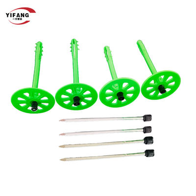 Plastik Isı İzolasyon Bağlamaları Dış Duvar Cam Yün İzolasyonu için Çiviler