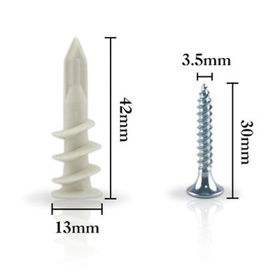 Alçıpan için 15x33mm Yalıtım JIS Plastik Duvar Dübelleri